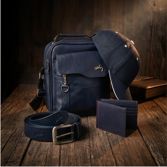 Combo Caballero Premium — Bolso Carriel + Gorra + Cinturón + Billetera